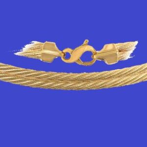 DOUBLE CABLE NECKLACE WITH DIAMONDS - 3mm