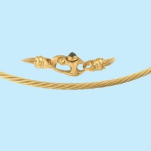 CABLE NECKLACE WITH MARINERS CLASP - 3mm