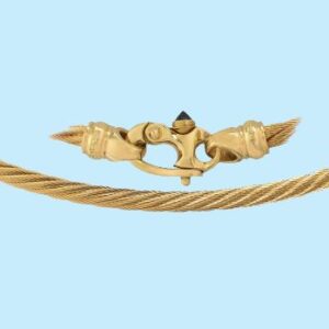 CABLE NECKLACE WITH MARINERS CLASP - 4mm