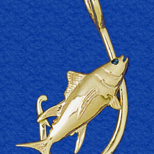 Yellowfin Tuna “FISH ON!” Hook Pendant