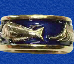 Ladies' " Choose Your Four Fish" Ring (with Enamel background)