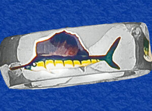 Four Fish Band (with inset enamel Fish)