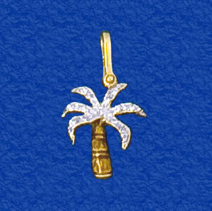 Diamond Palm Tree Pendant