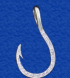 Medium Diamond Hook Pendant