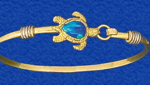 Turtle Bangle with Opal