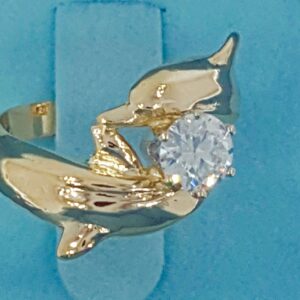PORPOISE DUO RING WITH DIAMOND CENTER