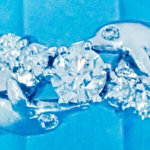 PORPOISE PAIR WITH DIAMONDS IN WHITE GOLD