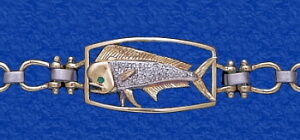 Mahi Mahi Porthole Shackle Bracelet with Diamonds