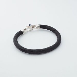 GENUINE ALLIGATOR BRACELET WITH MARINER'S CLASP