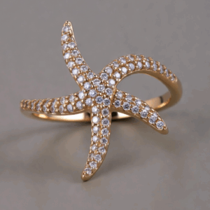 Elegant Sea Star Diamond Ring (Fromia elegans)
