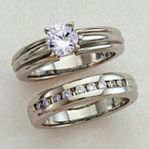 Diamond Engagement and Wedding Ring Set
