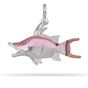 Hogfish Mouth Open Pendant with enamel