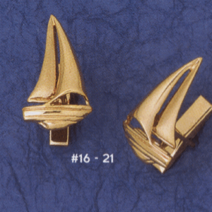 Gold Sloop Cuff Links