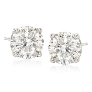 1 ctw. Lab Diamond Stud Earrings 14K Yellow Gold