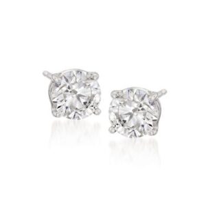 2 ctw. Lab Diamond Stud Earrings 14K White Gold