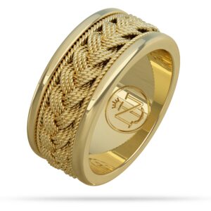 TURKS HEAD RING (3 STRAND) WITH ROPE